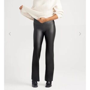 Faux Leather Shaping Bootcut Legging